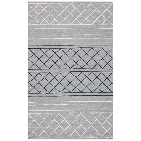 Safavieh 4 x 6 ft. Striped Kilim Contemporary Rectangle Hand Woven Rug Silver & Gray STK507G-4